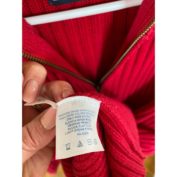 Landsend Men’s Heavy Crew Neck 1/4 Zip Sweater Size XL - Picture 4 of 8